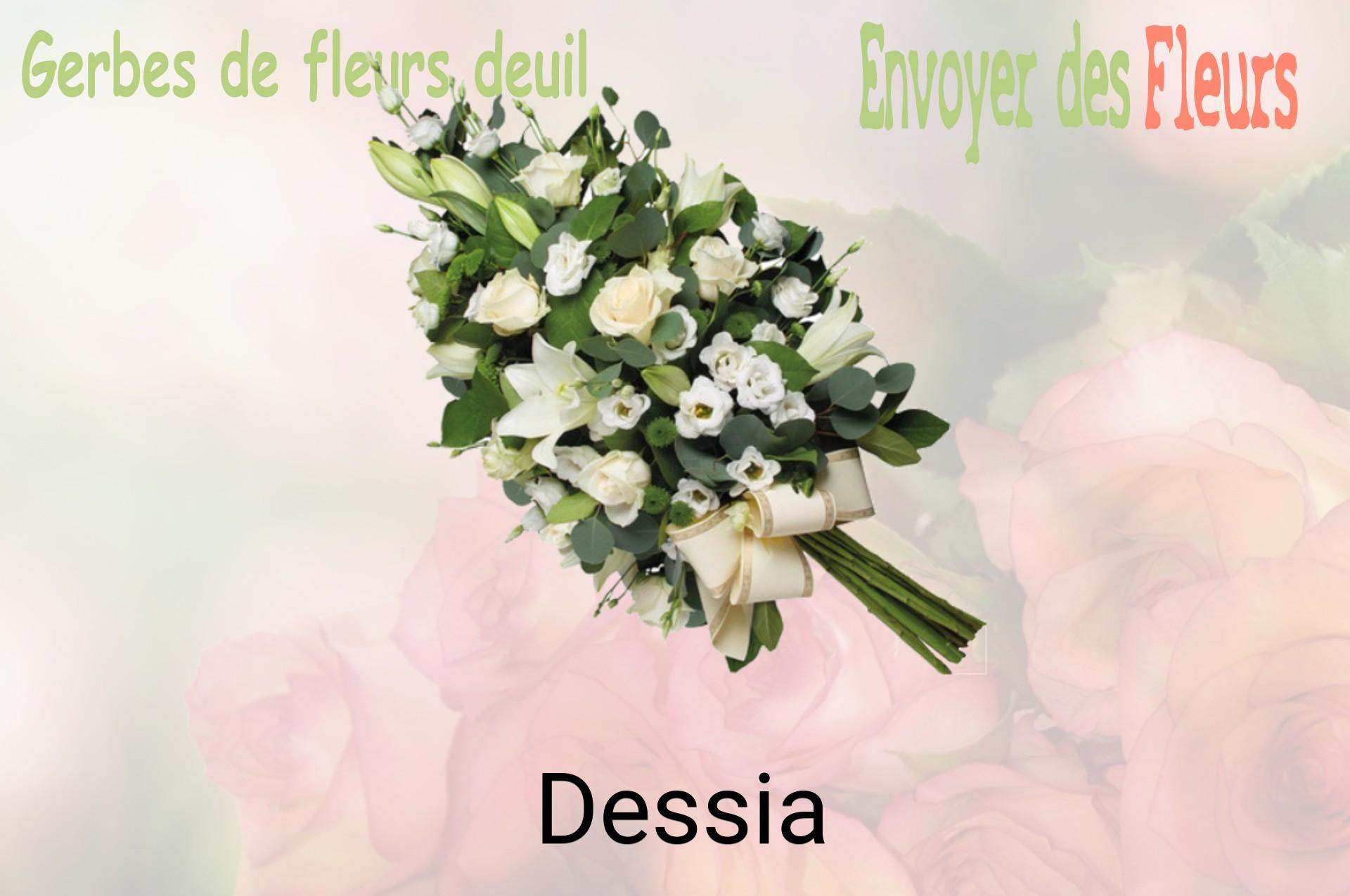 Gerbe de fleurs de deuil livrée à Dessia